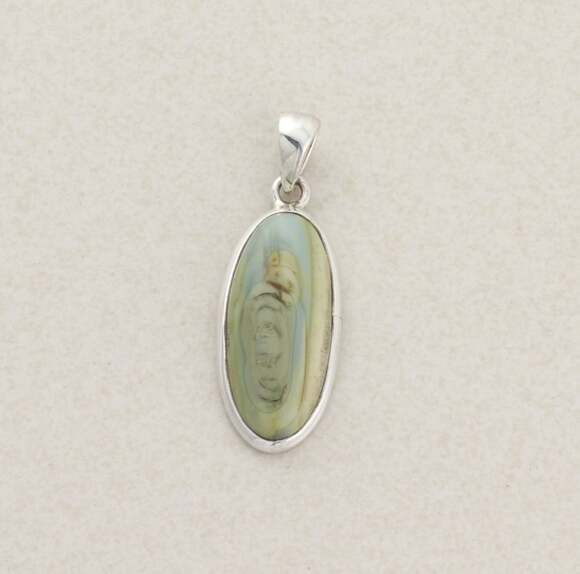Unbranded Jewelry - Pendant Only Sterling Silver Imperial Jasper Pendant 1 5/8" x 5/8" inch
